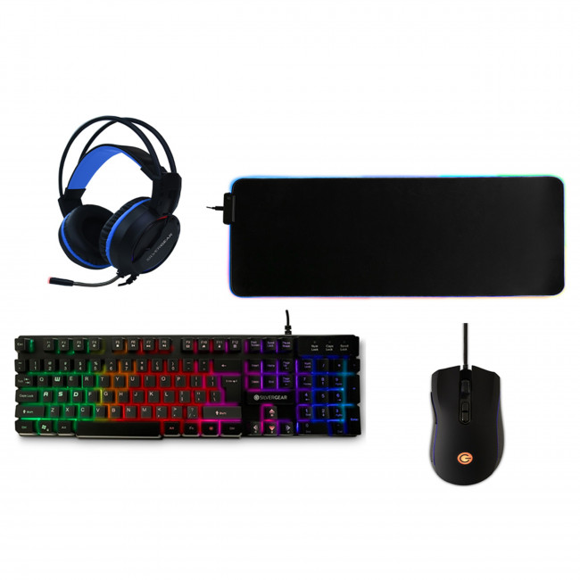 Kit de démarrage de jeu Silvergear 4-en-1 - RGB LED