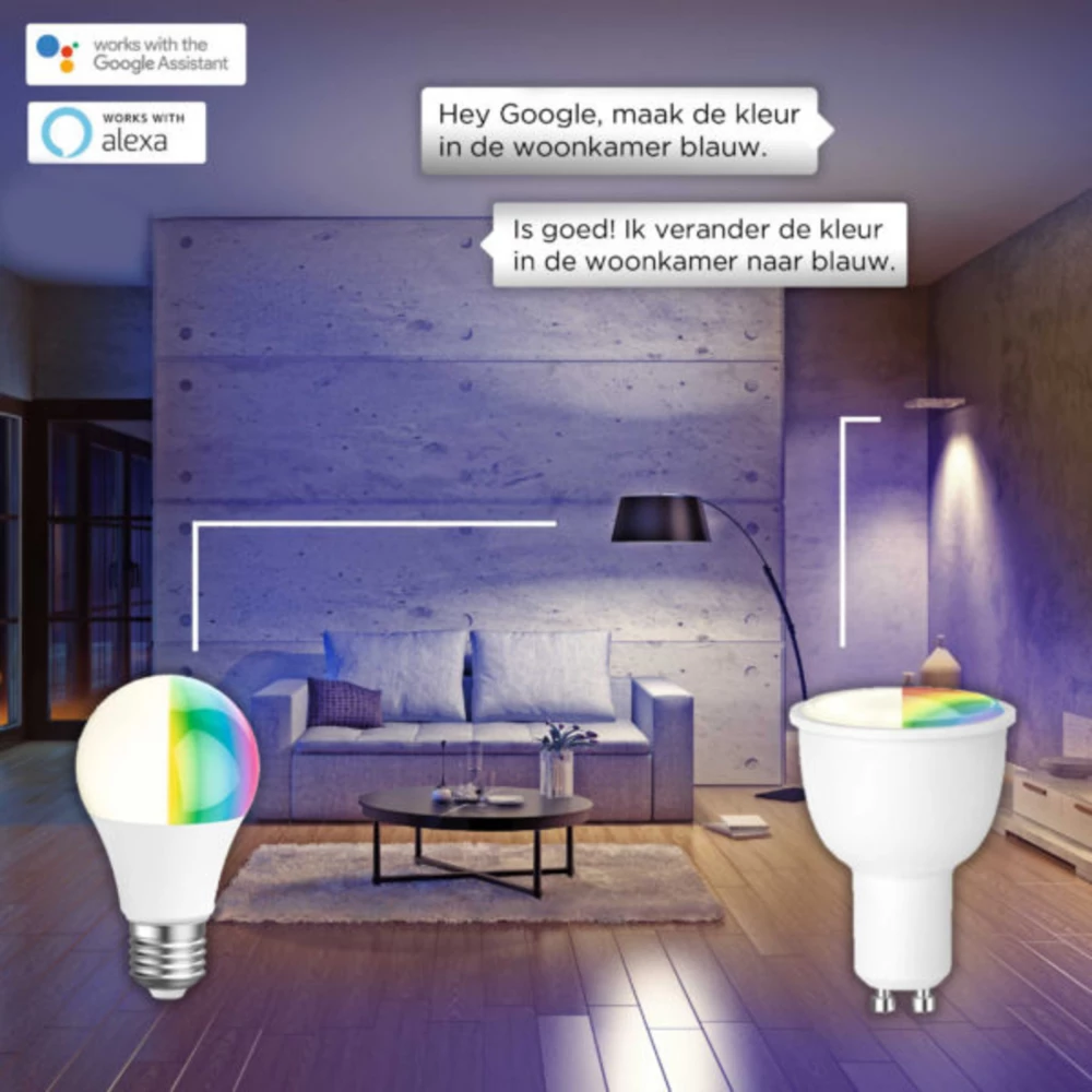 Wifi Smart LED Lamp E27 - 1 stuk