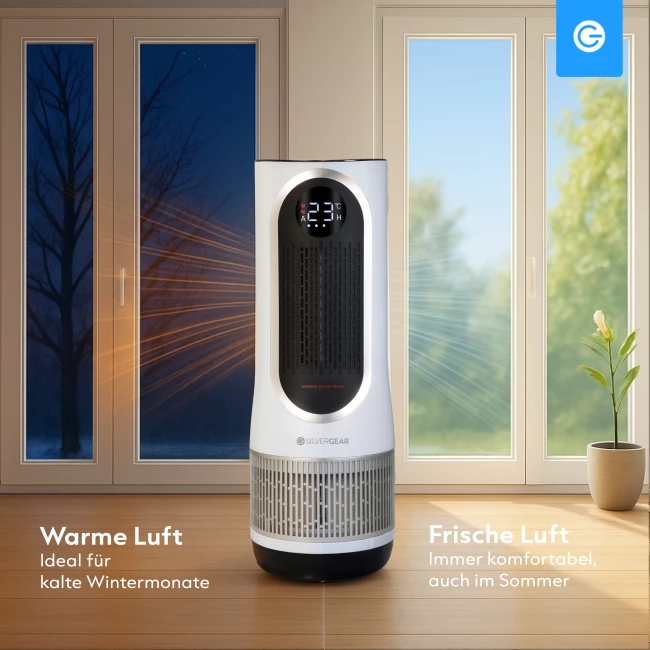 Luftreiniger mit Heizfunktion und Ventilator