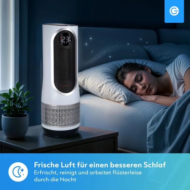 Luftreiniger mit Heizfunktion und Ventilator